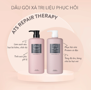 Dầu gội hấp phục hồi tóc uốn - ATS - REPAIR THERAPY - 600ML - 1000ML