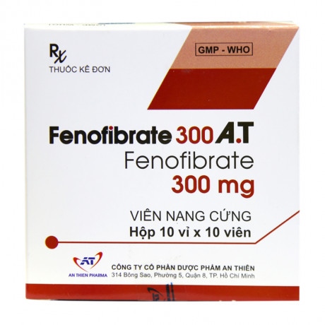 Fenofibrate 300 a.t an thiên (hộp/100 viên nang)