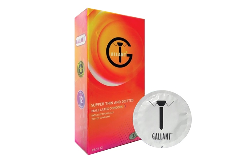 Bao cao su gân gai gallant supper thin and dotted medevice (h/12c) (cam)
