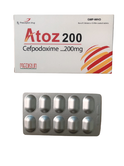 Atoz cefpodoxim 200mg medisun (h/30v)