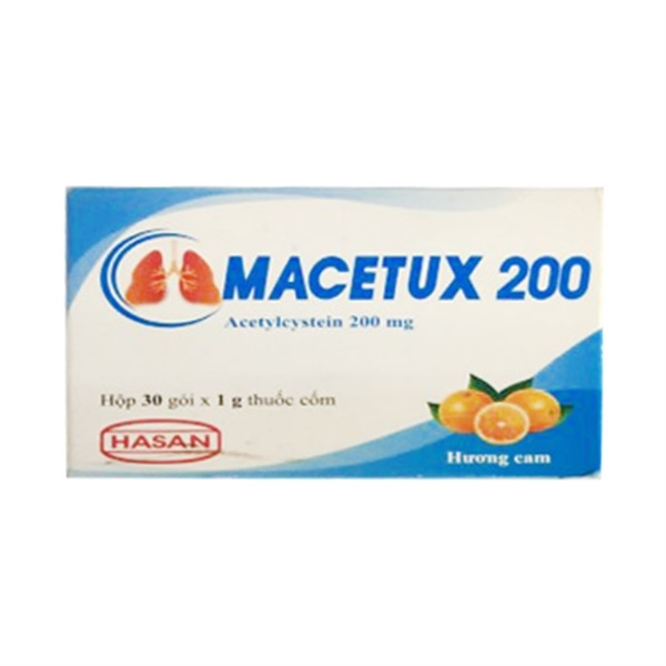 Thuốc cốm macetux acetylcystein 200mg hasan (h/30g/1gr)