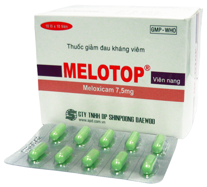 Melotop meloxicam 7.5mg shinpoong (h/100v)
