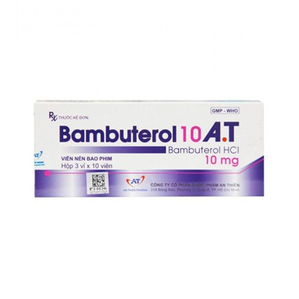 Bambuterol 10 a.t bambuterol hcl 10mg an thiên (h/30v)
