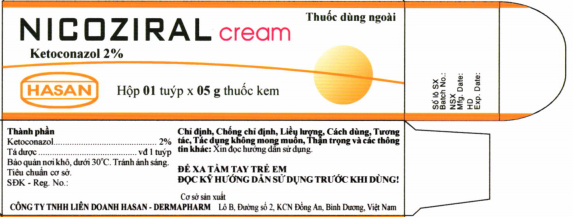 Nicoziral cream ketoconazole 2% hasan (t/5g)