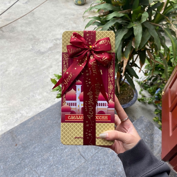 Kẹo Nga nơ đỏ hộp sắt