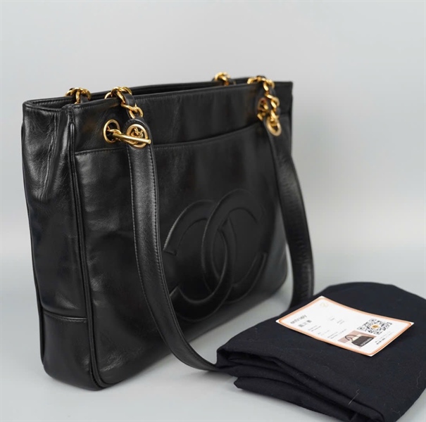 Túi Chanel Tote đen kèm lót form (2449290) sz32 KG+