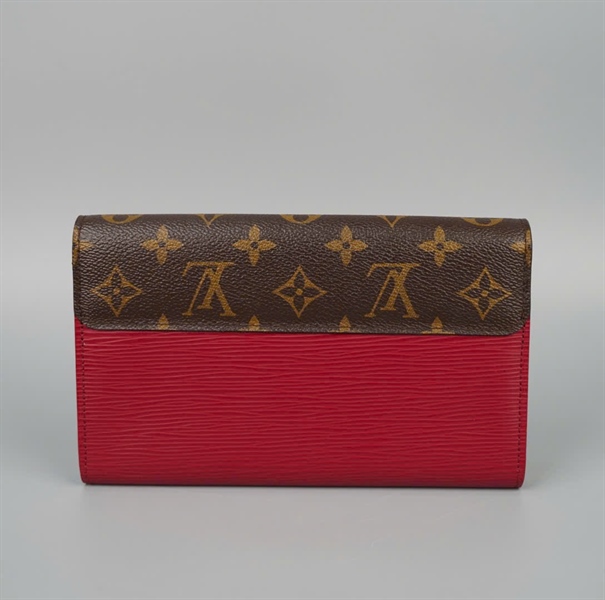 Ví LV hồng nắp hoa nâu (LT) KG+