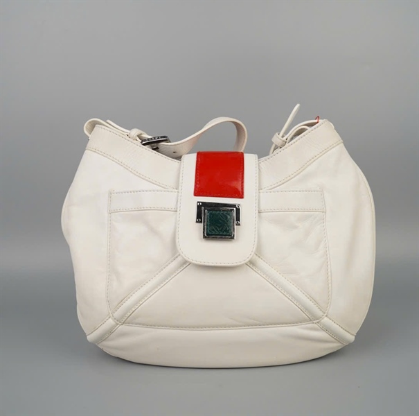 Túi Loewe trắng (240603) sz28 KG+