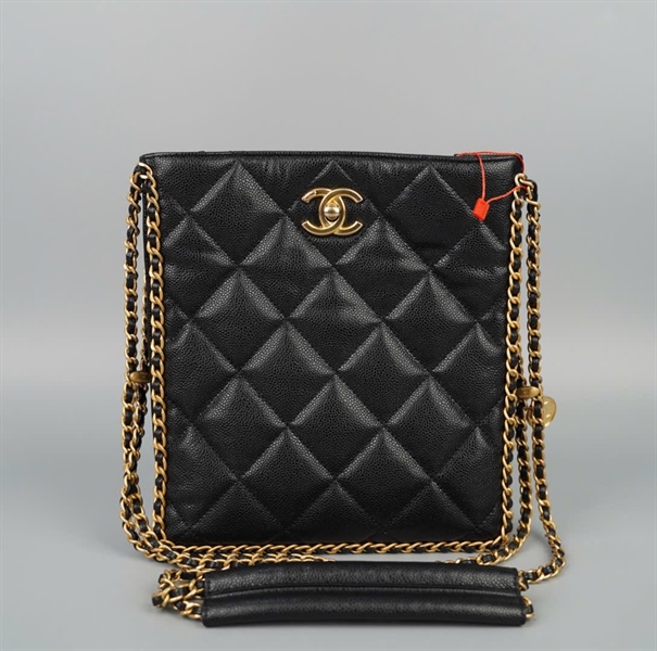 Túi Chanel đeo chéo đen viền xích (TTXTEUJ8) sz20 KG+