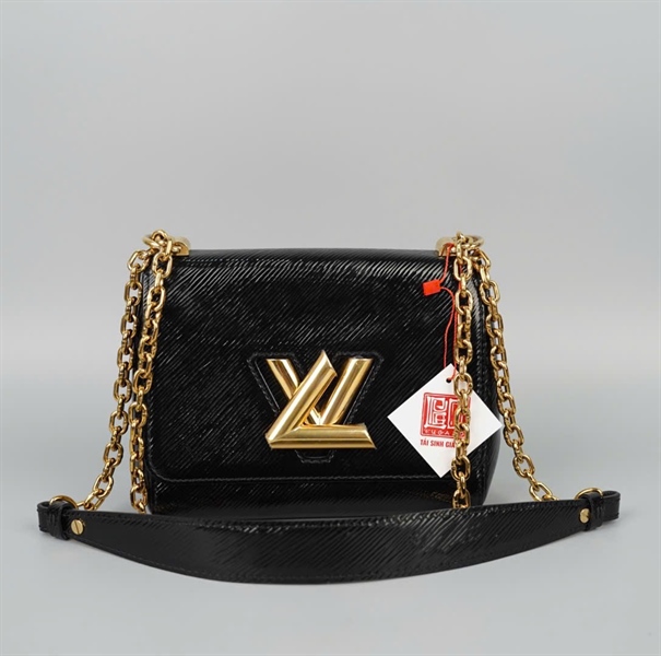 Túi LV Twist đen kèm gương (SR0128) sz18 (HC)+