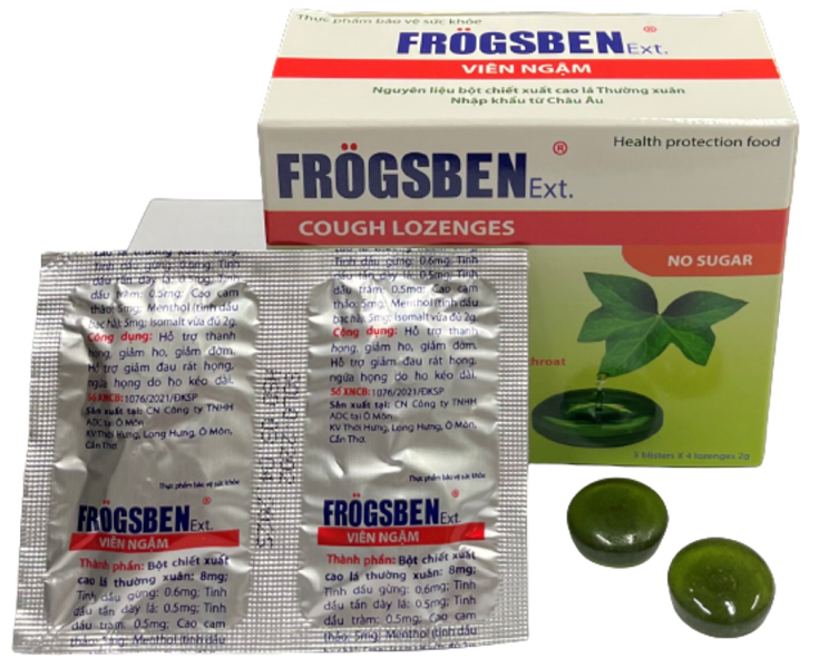 Viên ngậm ho cao lá Thường xuân Frogsben không đường ADC (h/20v)