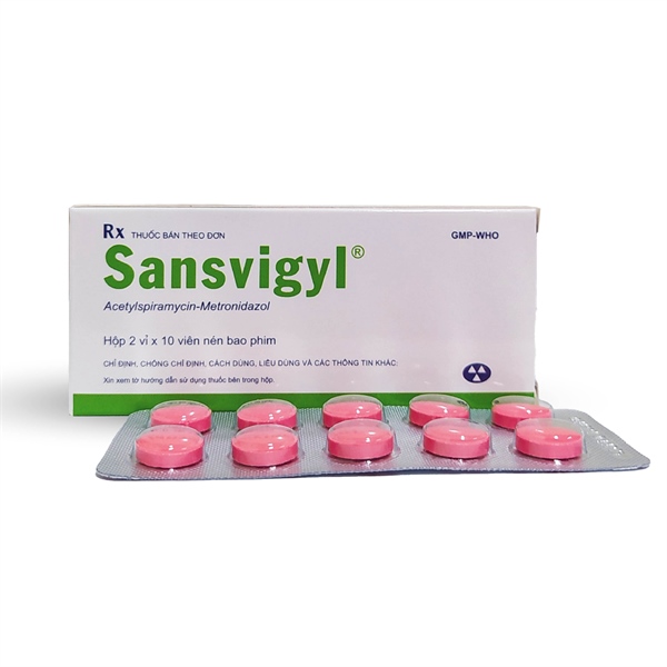 Sansvigyl Acetylspiramycin Metronidazol Hà Tây (H/20V)