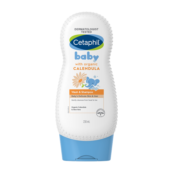 Cetaphil baby wash & shampoo with organic calendula (chai/230ml)