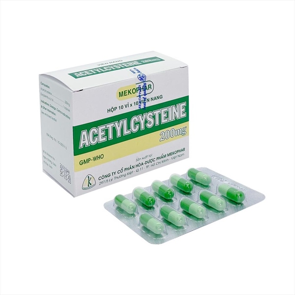 Acetylcystein 200mg mekophar (h/100v)