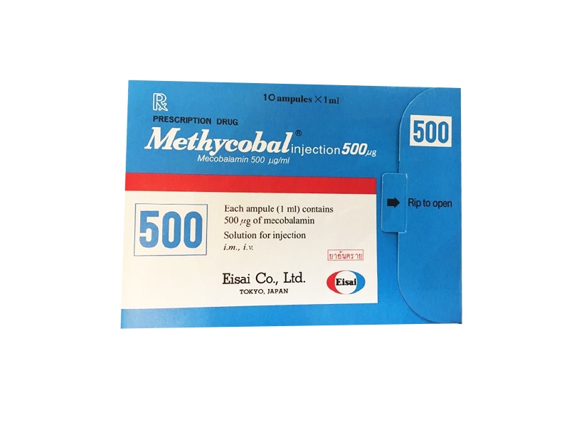 Methycobal mecobalamin 500mcg/ml eisai (h/10o/1ml)