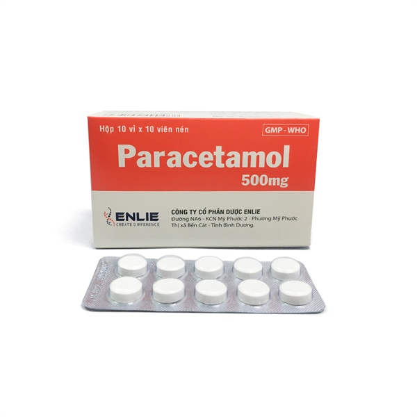 Paracetamol 500mg enlie (h/100 viên nén)
