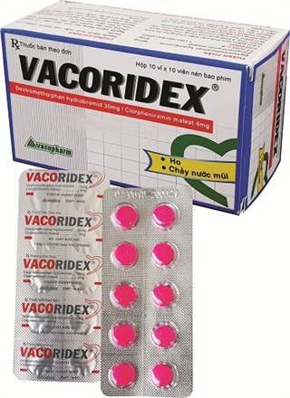 Vacoridex dextromethorphan 30mg vacopharm (h/100v nén)