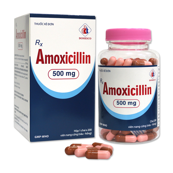Amoxicillin 500mg domesco (chai/200 viên nang)