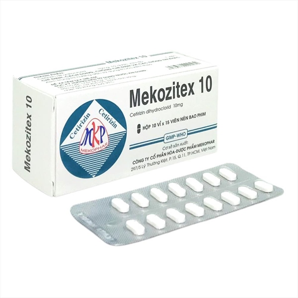 Mekozitex cetirizin10mg mekophar (h/150v)