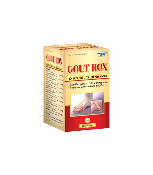 Hỗ trợ giảm acid uric máu gout rox hdpharma (h/50v)