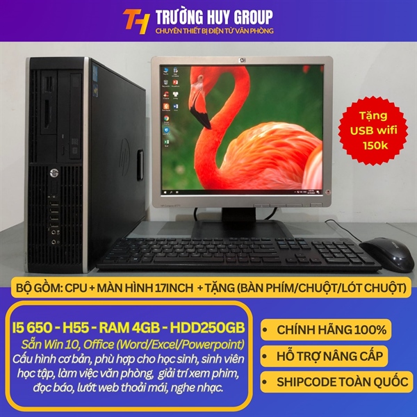 I5 650, main H55, ram 4GB, ổ cứng HDD160GB/250GB