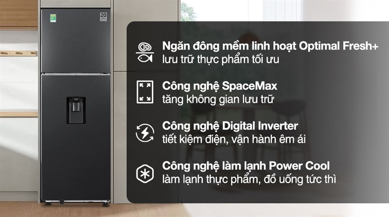 Tủ lạnh Samsung Inverter 345L RT35CG5544B1SV