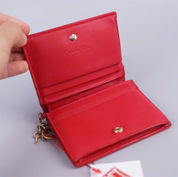 Ví Dior đỏ gập 2 (BQ) KG+