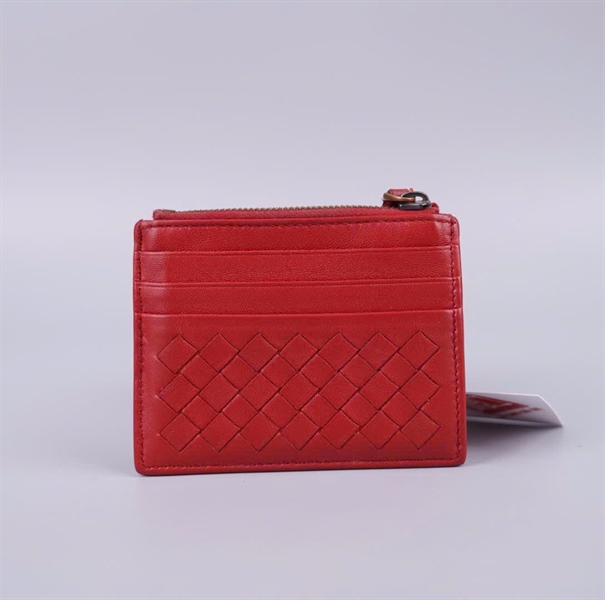 Ví Bottega đỏ có zip (BQ) KG+