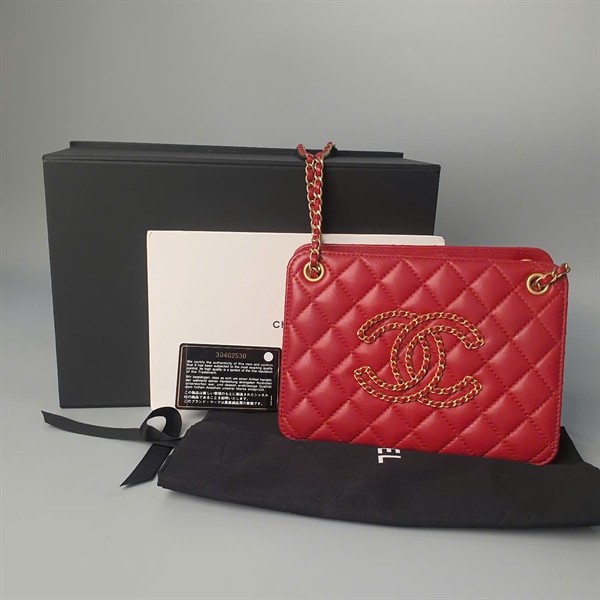 Túi Chanel tote màu đỏ (30402530) sz20 KG+