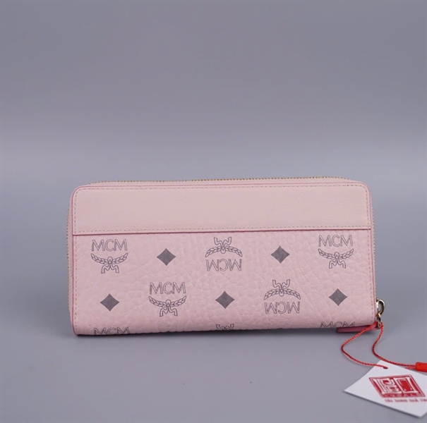 Ví MCM hồng có zip (BQ) KG+