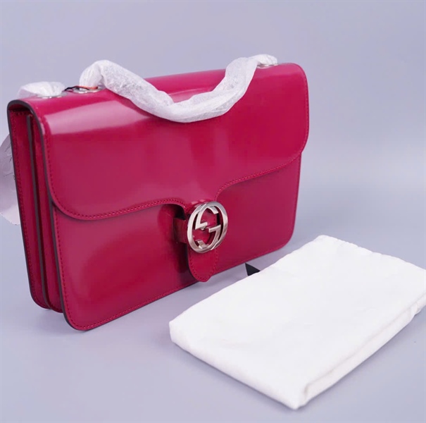 Túi GG màu hồng sz28 (BQ) KG+