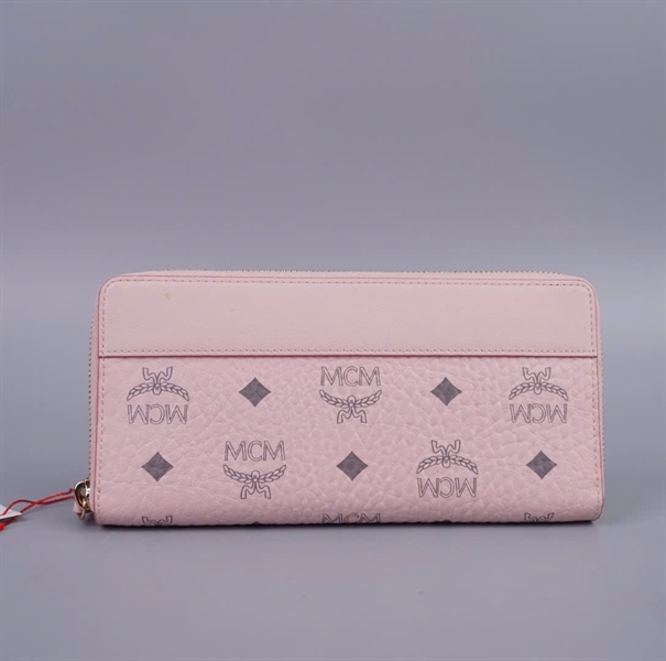 Ví MCM hồng có zip (BQ) KG+