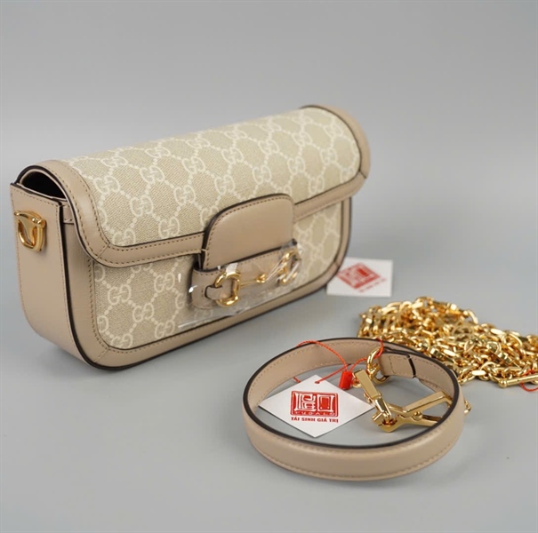 Túi GG 1955 màu trắng 2 strap sz23 (BQ) KG+