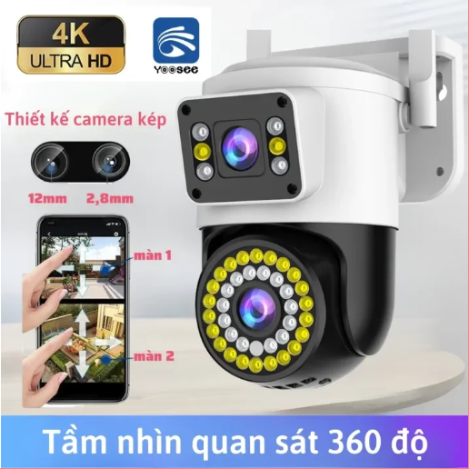 CAMERA WIFI YOOSEE 2 KHUNG HÌNH NGOÀI TRỜI (Q42/QT39)