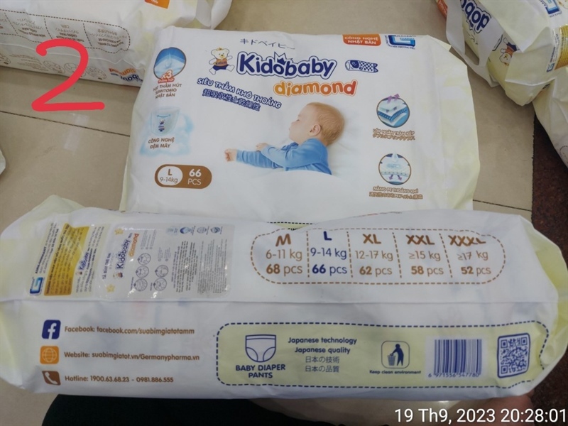 Tã kidobaby diamond L66