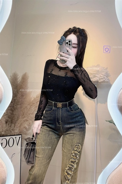 Áo lưới nhũ ysl TD