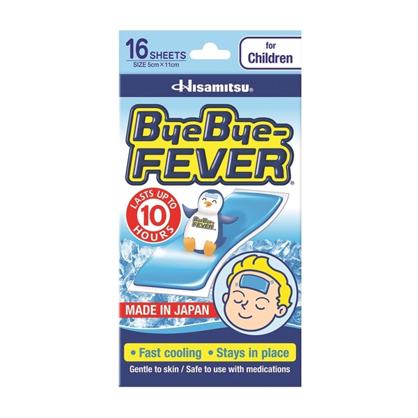 Miếng dán hạ sốt bye bye fever trẻ em hisamitsu (h/8g/2m)