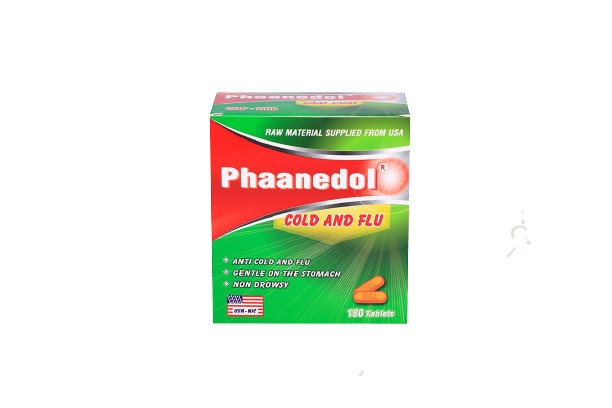 Phaanedol cảm cúm cold and flu usa-nic pharma (h/180v)