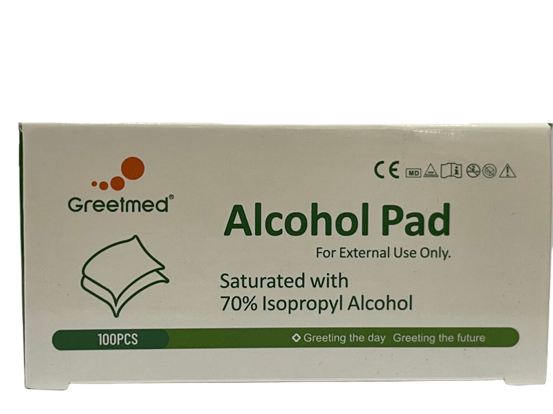 Bông tẩm cồn alcohol pads greetmed (h/100m)