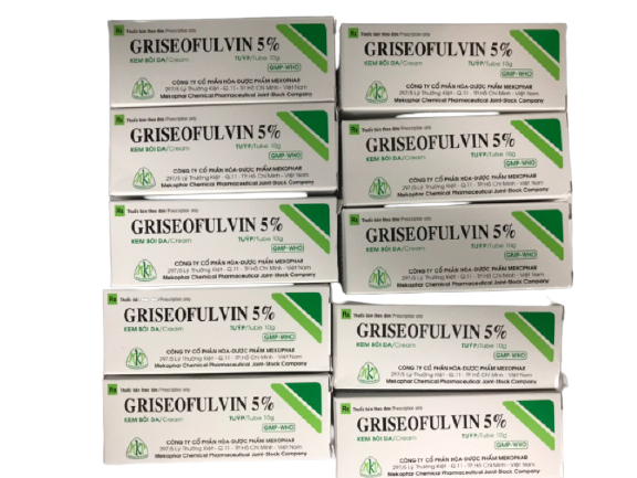 Griseofulvin 5% mekophar (lốc/10t/10gr)