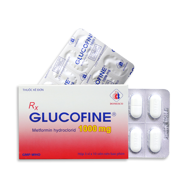 Glucofine 1000mg domesco (hộp/30 viên nén)