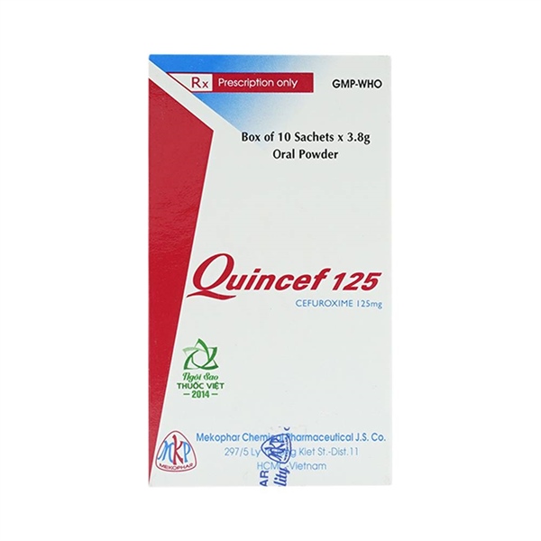 Quincef 125 mekophar (h/10g/3.8gr)