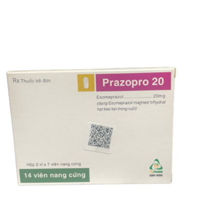 Prazopro 20mg tv.pharm (hộp/14 viên nang)