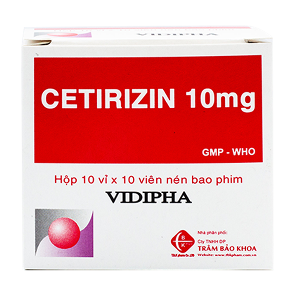 Cetirizin 10mg vidipha (h/100v)