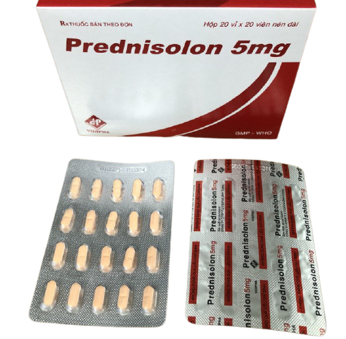 Prednisolon 5mg vidipha (hộp/400 viên nén)