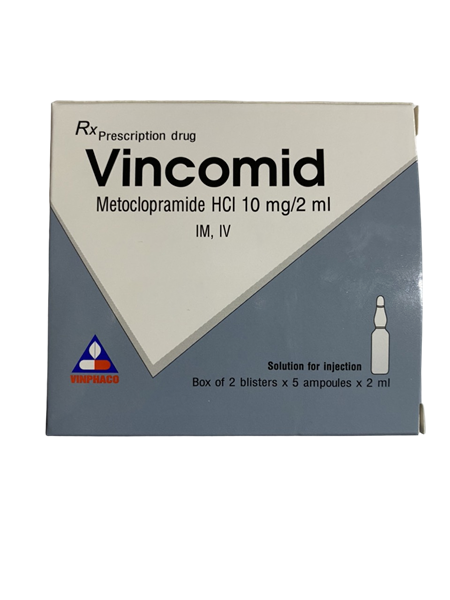 Vincomid metoclopramid hcl 10mg/2ml vinphaco (h/10o/2ml)