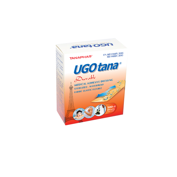 Băng cá nhân bản nhỏ ugo tana durable 1,9cmx7,2cm (h/102m)