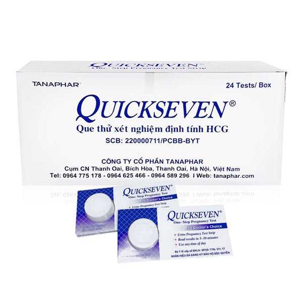 Quickseven dụng cụ phát hiện thai sớm tanaphar (h/24que)