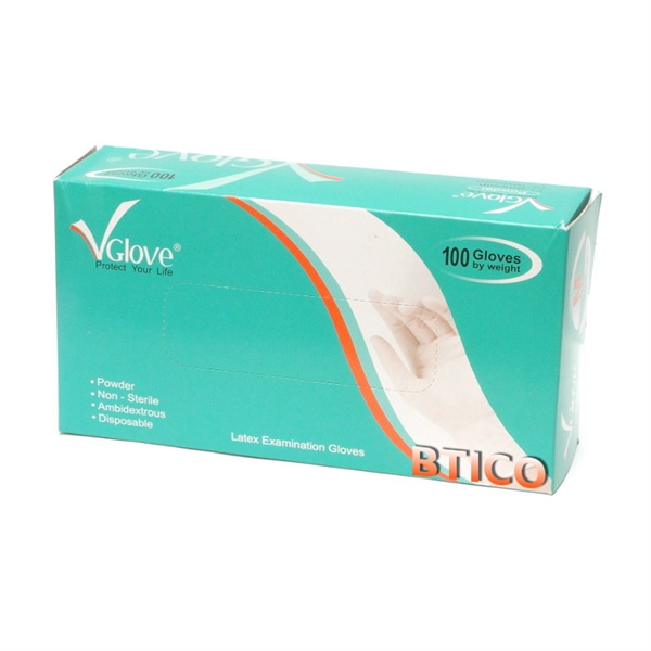 Găng tay vglove có bột size xs khải hoàn (h/100c)