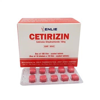 Cetirizin 10mg enlie (h/100v) (đỏ)